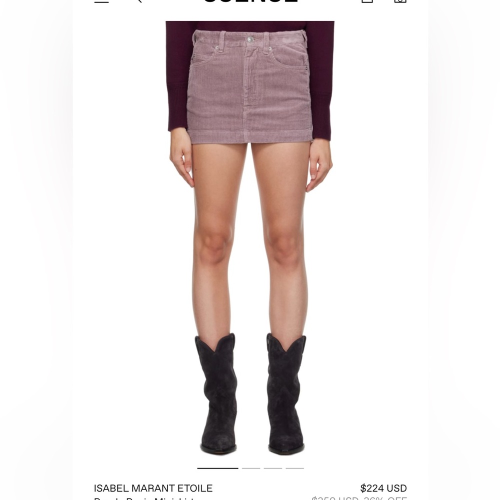 Isabel Marant Etolie Rania Corduroy Miniskirt in Lilac